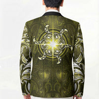 New Zealand Matariki Hiwaiterangi Blazer Maori Moko Yellow Galaxy LT05 - Polynesian Pride