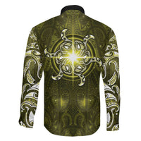 New Zealand Matariki Hiwaiterangi Family Matching Mermaid Dress and Hawaiian Shirt Maori Moko Yellow Galaxy
