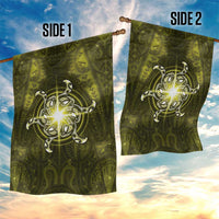 New Zealand Matariki Hiwaiterangi Garden Flag Maori Moko Yellow Galaxy