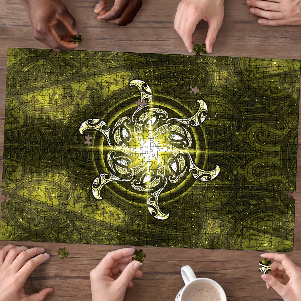 New Zealand Matariki Hiwaiterangi Puzzle Maori Moko Yellow Galaxy LT05 - Polynesian Pride