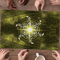 New Zealand Matariki Hiwaiterangi Puzzle Maori Moko Yellow Galaxy LT05 - Polynesian Pride
