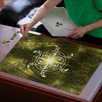 New Zealand Matariki Hiwaiterangi Puzzle Maori Moko Yellow Galaxy LT05 - Polynesian Pride