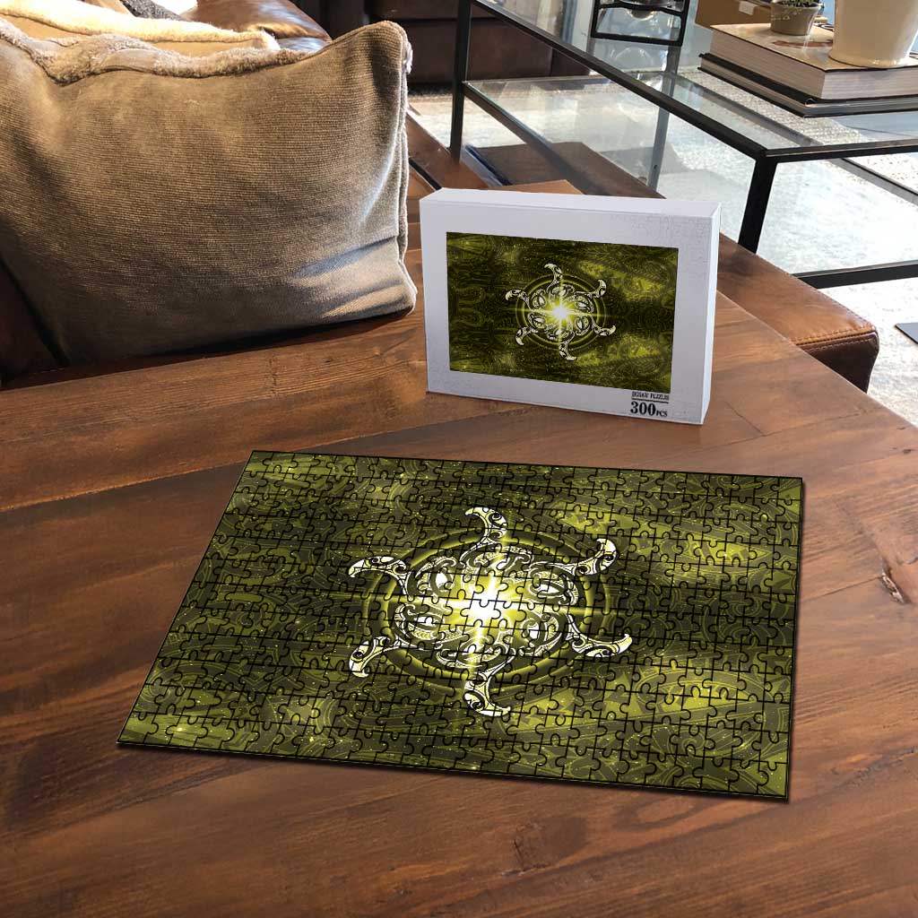 New Zealand Matariki Hiwaiterangi Puzzle Maori Moko Yellow Galaxy LT05 - Polynesian Pride