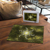 New Zealand Matariki Hiwaiterangi Puzzle Maori Moko Yellow Galaxy LT05 - Polynesian Pride
