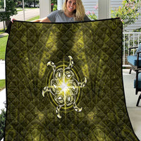 New Zealand Matariki Hiwaiterangi Quilt Maori Moko Yellow Galaxy LT05 Yellow - Polynesian Pride