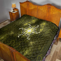 New Zealand Matariki Hiwaiterangi Quilt Maori Moko Yellow Galaxy LT05 - Polynesian Pride