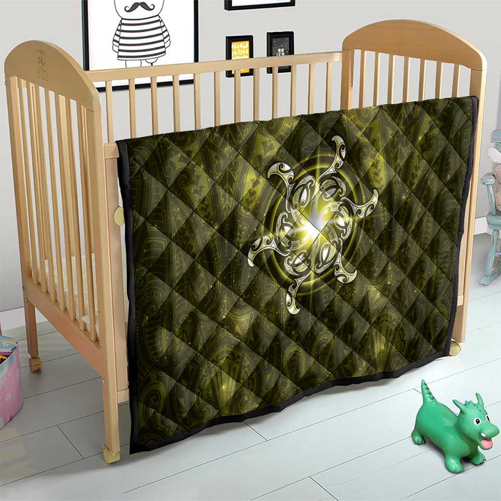 New Zealand Matariki Hiwaiterangi Quilt Maori Moko Yellow Galaxy LT05 - Polynesian Pride