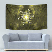 New Zealand Matariki Hiwaiterangi Tapestry Maori Moko Yellow Galaxy LT05 - Polynesian Pride