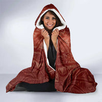 New Zealand Matariki Pohutukawa Hooded Blanket Maori Moko Red Galaxy