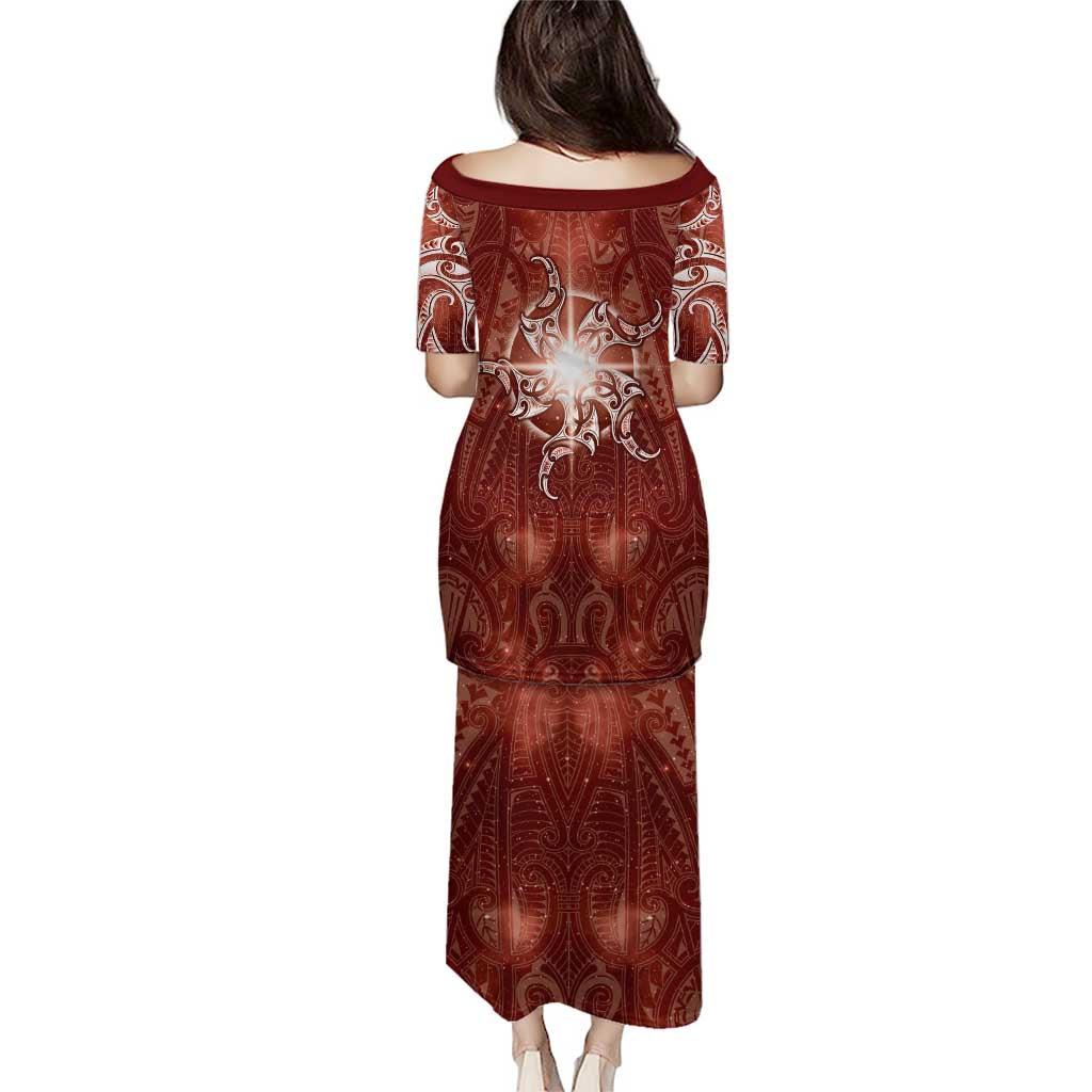New Zealand Matariki Pohutukawa Puletasi Maori Moko Red Galaxy LT05 - Polynesian Pride
