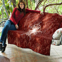 New Zealand Matariki Pohutukawa Quilt Maori Moko Red Galaxy