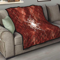 New Zealand Matariki Pohutukawa Quilt Maori Moko Red Galaxy