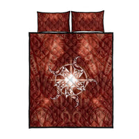 New Zealand Matariki Pohutukawa Quilt Bed Set Maori Moko Red Galaxy LT05 - Polynesian Pride
