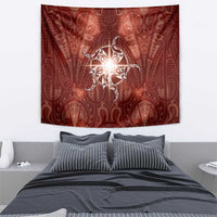 New Zealand Matariki Pohutukawa Tapestry Maori Moko Red Galaxy