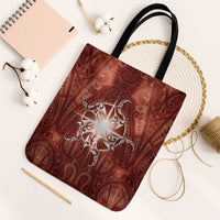 New Zealand Matariki Pohutukawa Tote Bag Maori Moko Red Galaxy LT05 Black Strap One Size Red - Polynesian Pride