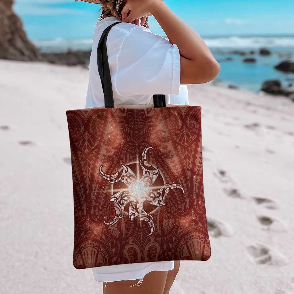 New Zealand Matariki Pohutukawa Tote Bag Maori Moko Red Galaxy LT05 - Polynesian Pride