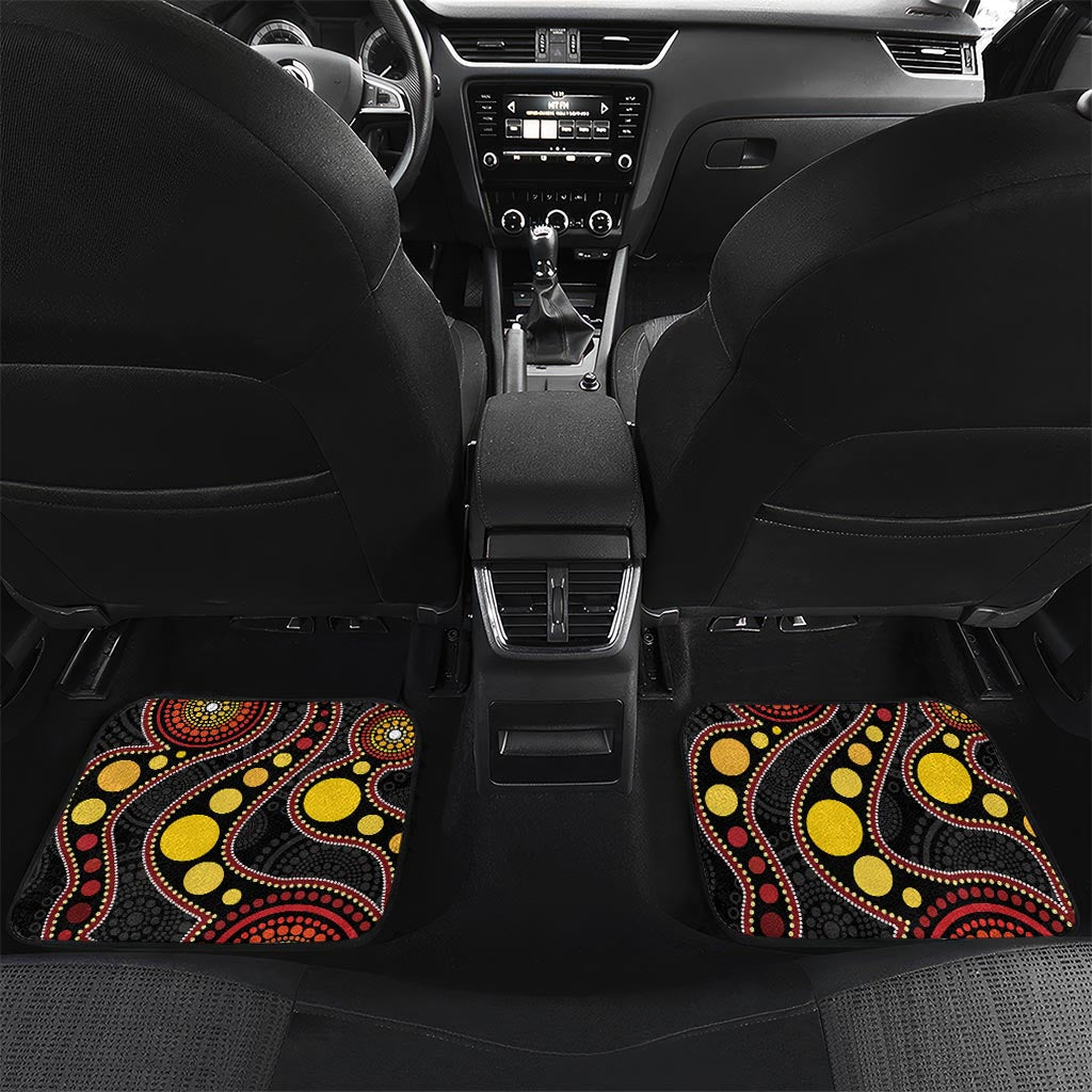 Papua New Guinea And Australia Aboriginal Car Mats Bird Of Paradise And Kangaroo Together