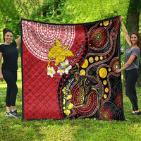 Papua New Guinea And Australia Aboriginal Quilt Bird Of Paradise And Kangaroo Together LT05 - Polynesian Pride