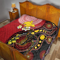 Papua New Guinea And Australia Aboriginal Quilt Bird Of Paradise And Kangaroo Together LT05 - Polynesian Pride