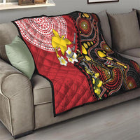 Papua New Guinea And Australia Aboriginal Quilt Bird Of Paradise And Kangaroo Together LT05 - Polynesian Pride