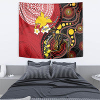 Papua New Guinea And Australia Aboriginal Tapestry Bird Of Paradise And Kangaroo Together LT05 - Polynesian Pride