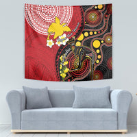 Papua New Guinea And Australia Aboriginal Tapestry Bird Of Paradise And Kangaroo Together LT05 - Polynesian Pride