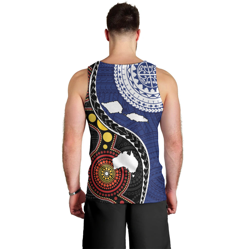Samoa And Australia Together Men Tank Top Aboriginal Mix Polynesian