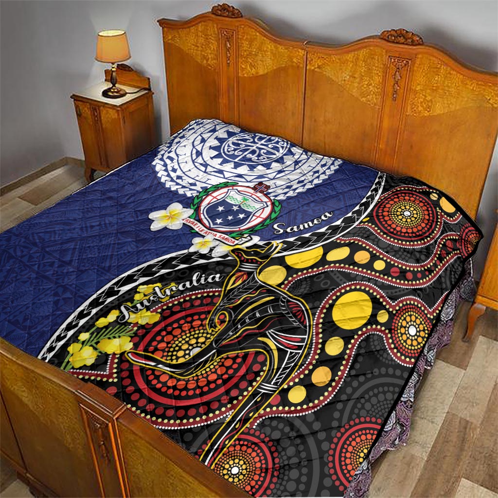Samoa And Australia Together Quilt Aboriginal Mix Polynesian