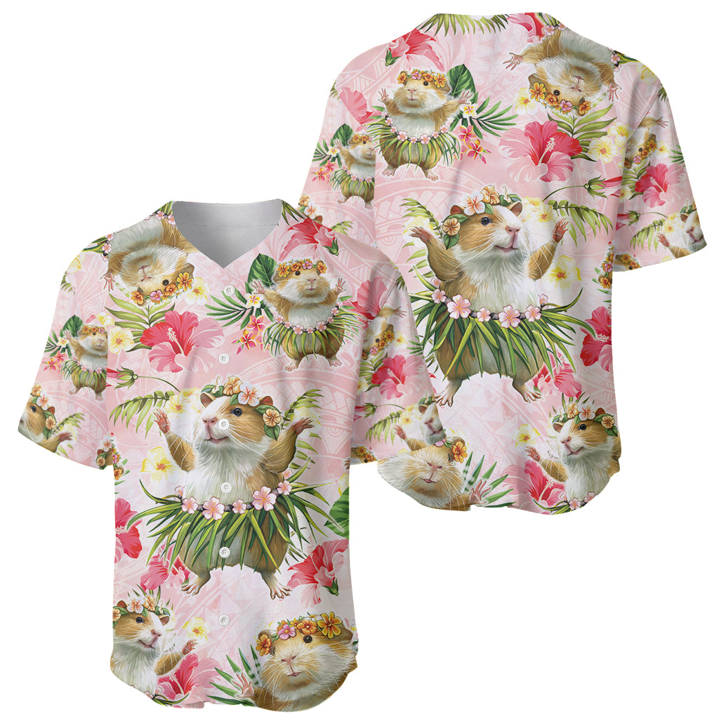 Hawaii Guinea Hula Pig Baseball Jersey Funny Tropical Style
