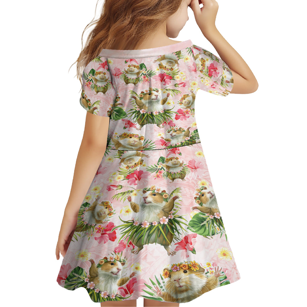 Hawaii Guinea Hula Pig Family Matching Long Sleeve Bodycon Dress and Hawaiian Shirt Funny Tropical Style LT05 - Polynesian Pride