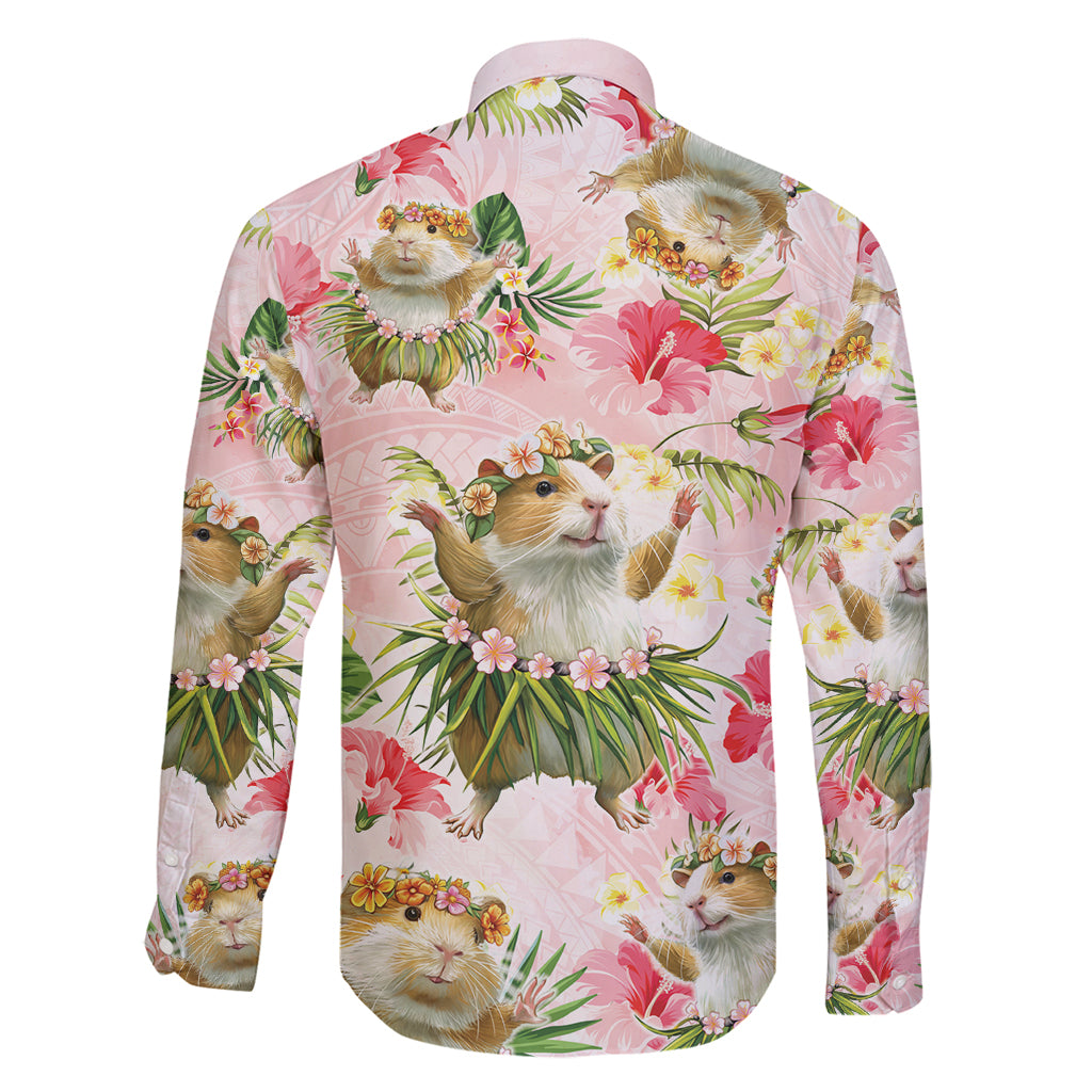 Hawaii Guinea Hula Pig Family Matching Long Sleeve Bodycon Dress and Hawaiian Shirt Funny Tropical Style LT05 - Polynesian Pride