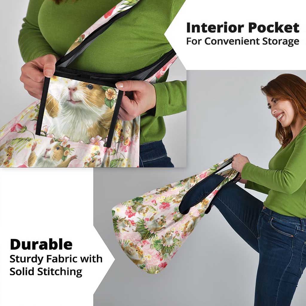 Hawaii Guinea Hula Pig Grocery Bag Funny Tropical Style