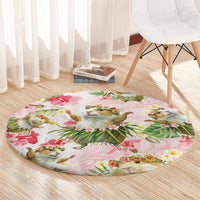 Hawaii Guinea Hula Pig Round Carpet Funny Tropical Style LT05 - Polynesian Pride