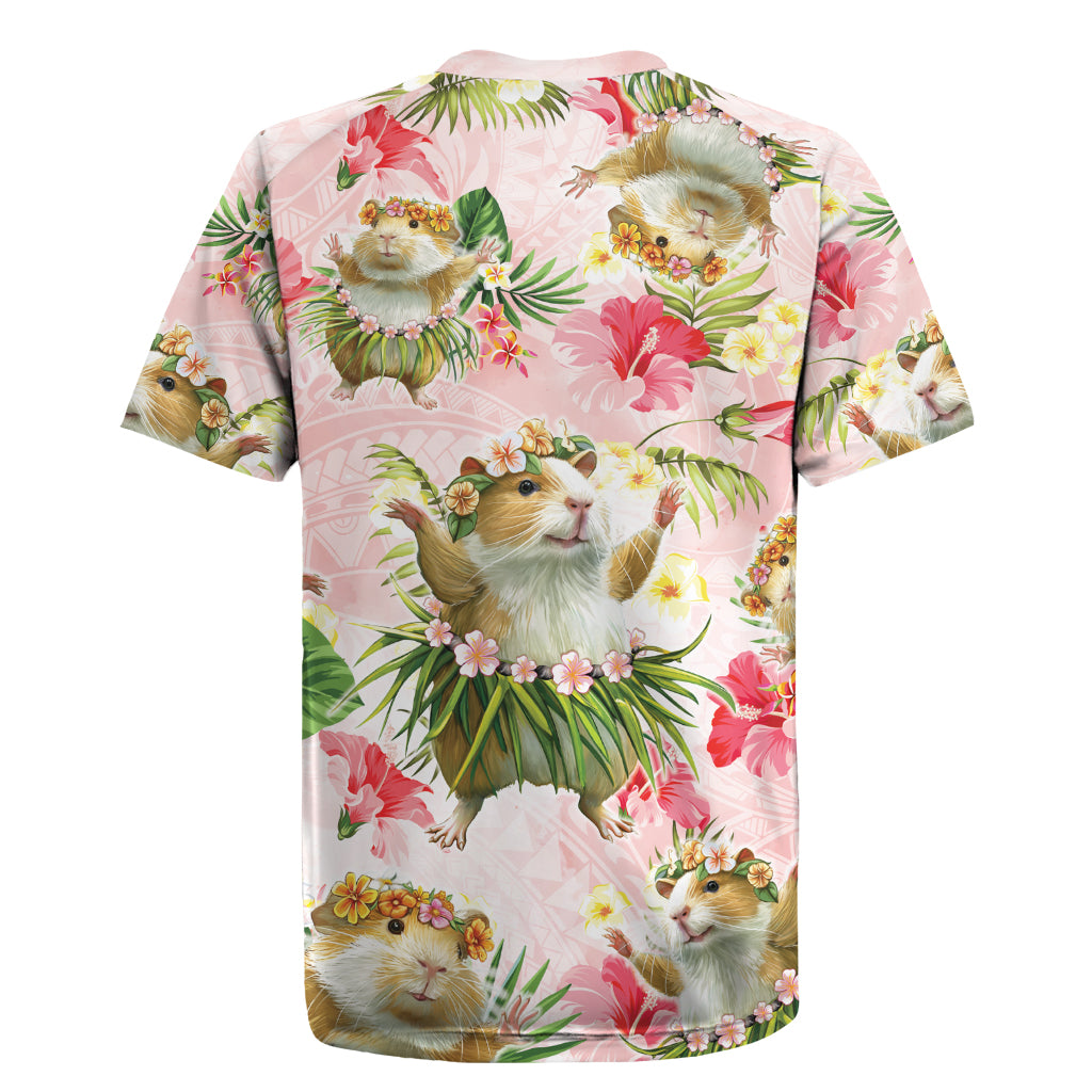 Hawaii Guinea Hula Pig Rugby Jersey Funny Tropical Style