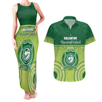 Personalised Ballantine Memorial School Couples Matching Tank Maxi Dress and Hawaiian Shirt With Fijian Tapa Pattern