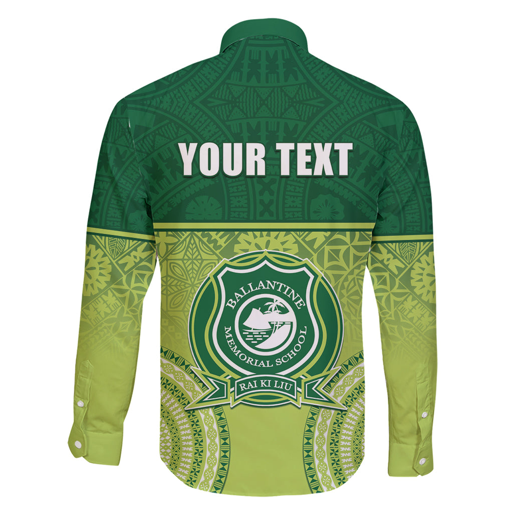 Personalised Ballantine Memorial School Family Matching Short Sleeve Bodycon Dress and Hawaiian Shirt With Fijian Tapa Pattern