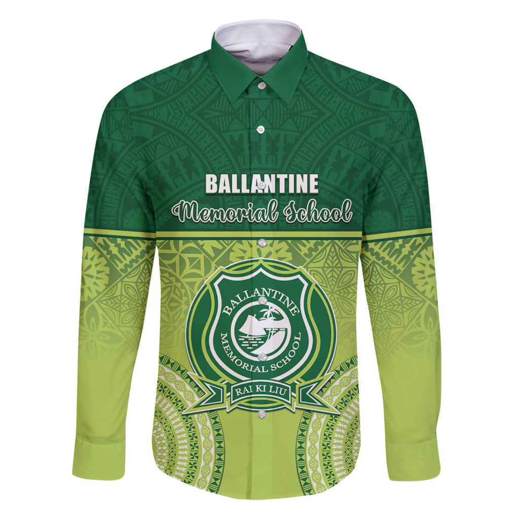 Personalised Ballantine Memorial School Family Matching Summer Maxi Dress and Hawaiian Shirt With Fijian Tapa Pattern