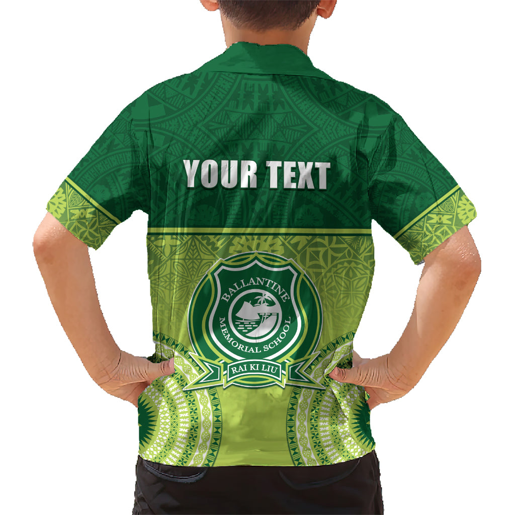 Personalised Ballantine Memorial School Kid Hawaiian Shirt With Fijian Tapa Pattern