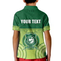 Personalised Ballantine Memorial School Kid Polo Shirt With Fijian Tapa Pattern