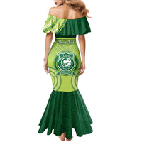 Personalised Ballantine Memorial School Mermaid Dress With Fijian Tapa Pattern