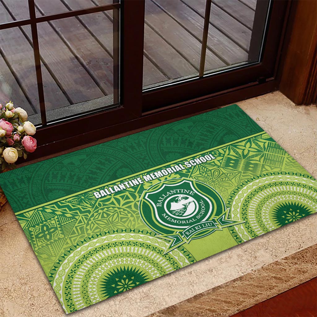 Ballantine Memorial School Rubber Doormat With Fijian Tapa Pattern