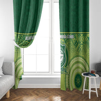 Ballantine Memorial School Window Curtain With Fijian Tapa Pattern