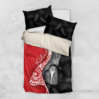 New Zealand Aotearoa Bedding Set Kiwi Fern Maori Pattern Red Version