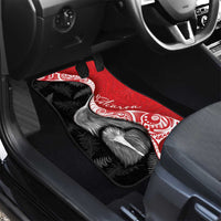 New Zealand Aotearoa Car Mats Kiwi Fern Maori Pattern Red Version