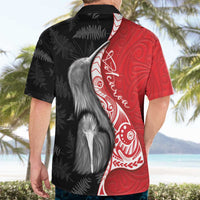 New Zealand Aotearoa Hawaiian Shirt Kiwi Fern Maori Pattern Red Version
