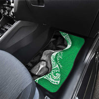 New Zealand Aotearoa Car Mats Kiwi Fern Maori Pattern Green Version
