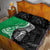 New Zealand Aotearoa Quilt Bed Set Kiwi Fern Maori Pattern Green Version