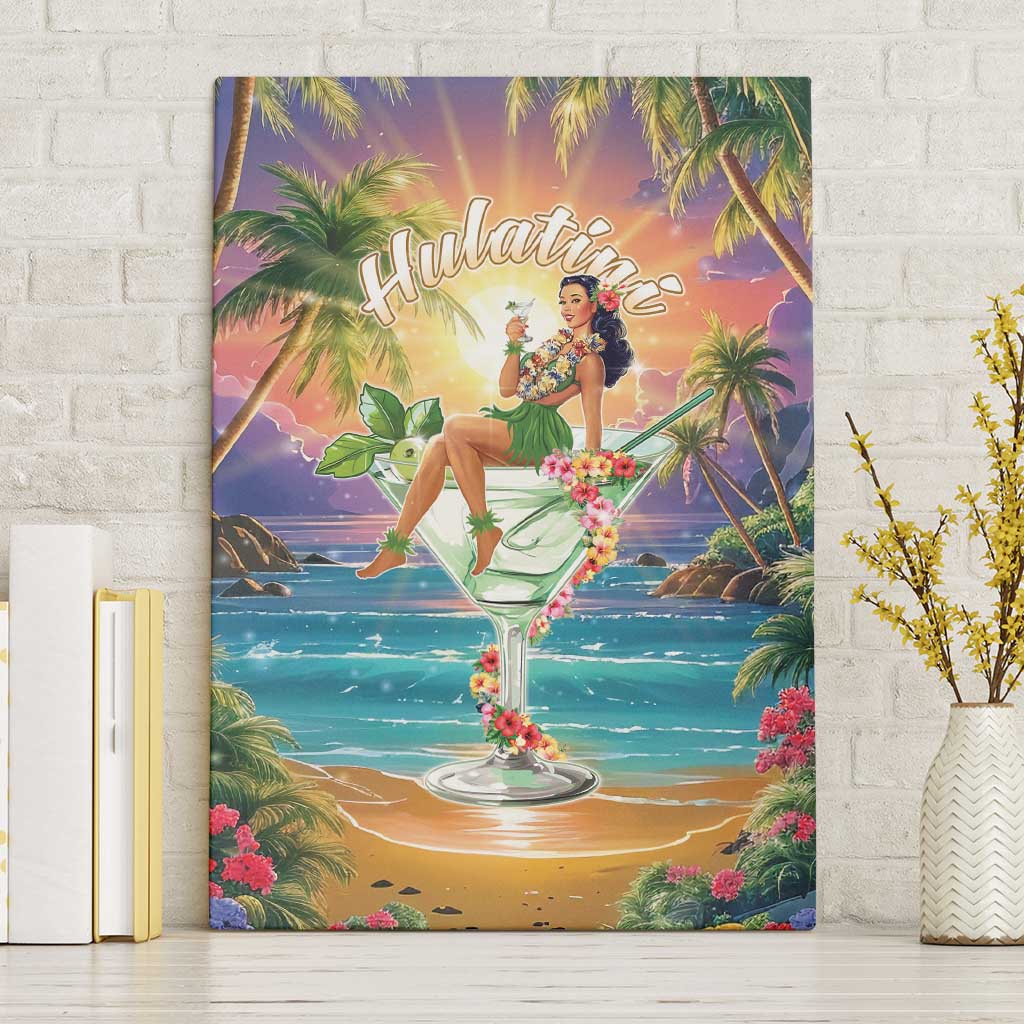 Aloha Hawaii Canvas Wall Art Hula Martini Tropical Vibes - Polynesian Pride
