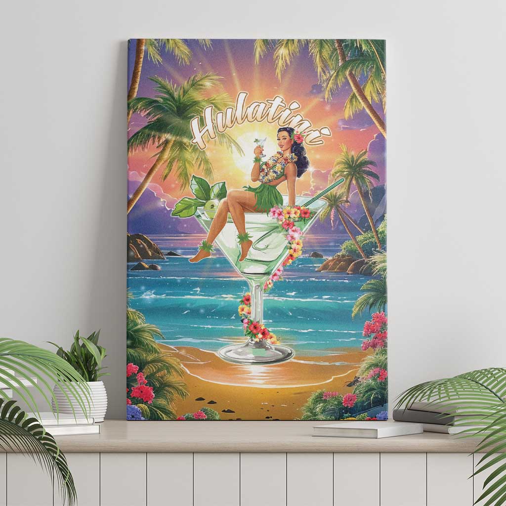 Aloha Hawaii Canvas Wall Art Hula Martini Tropical Vibes - Polynesian Pride