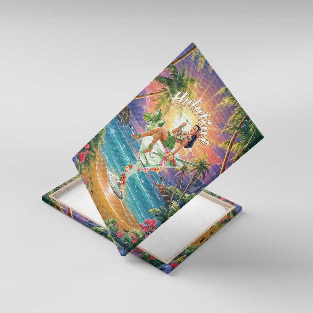 Aloha Hawaii Canvas Wall Art Hula Martini Tropical Vibes - Polynesian Pride